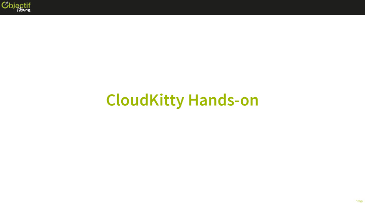 cloudkitty hands on