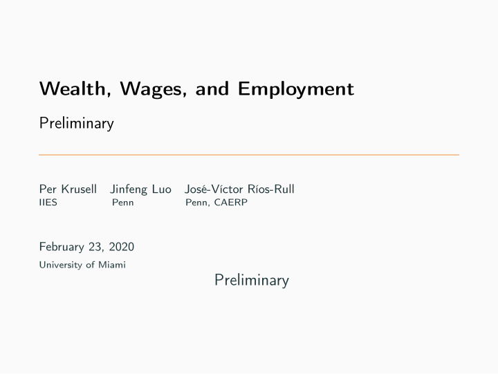 wealth wages and employment