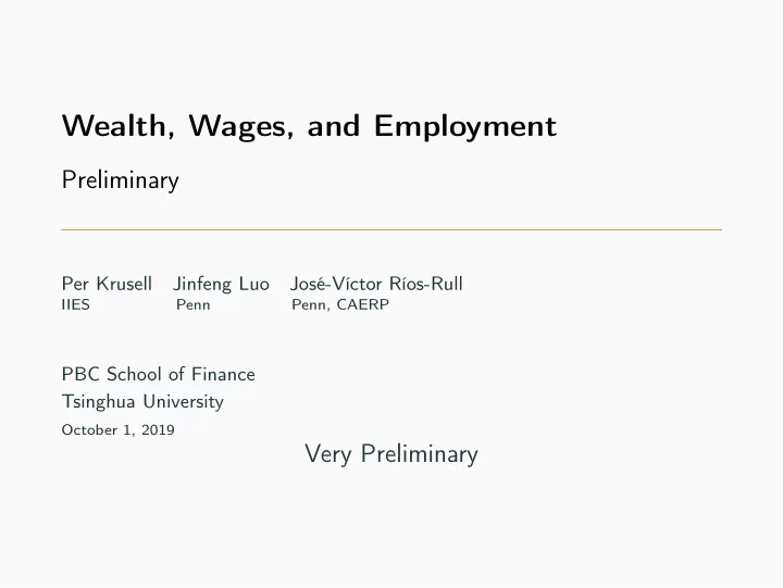 wealth wages and employment