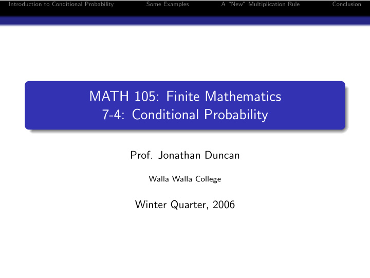 math 105 finite mathematics 7 4 conditional probability