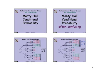 MontyHall  MontyHall  Conditional  Conditional  Probability  Probability  oftenconfusing