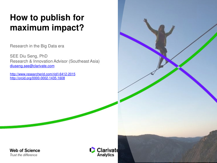 how to publish for maximum impact