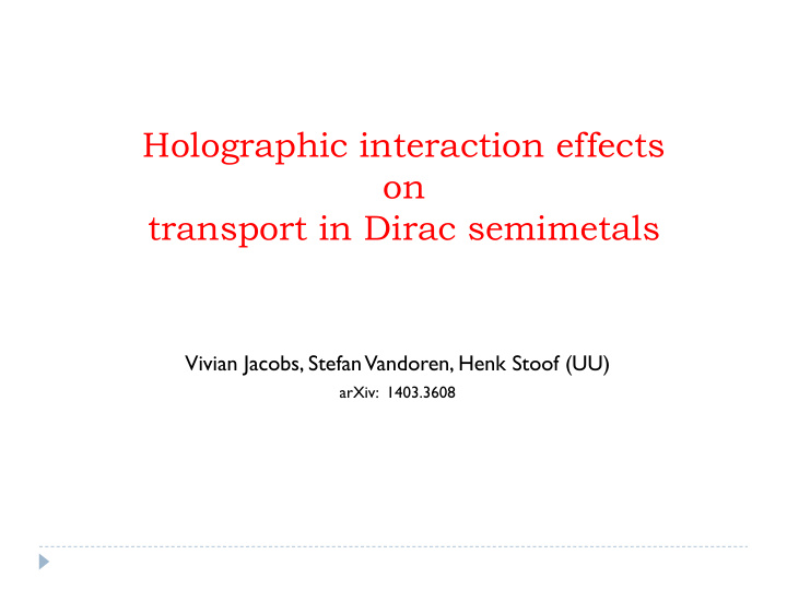 holographic interaction effects on transport in dirac