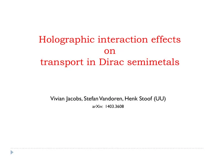 holographic interaction effects on transport in dirac