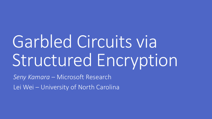 structured encryption