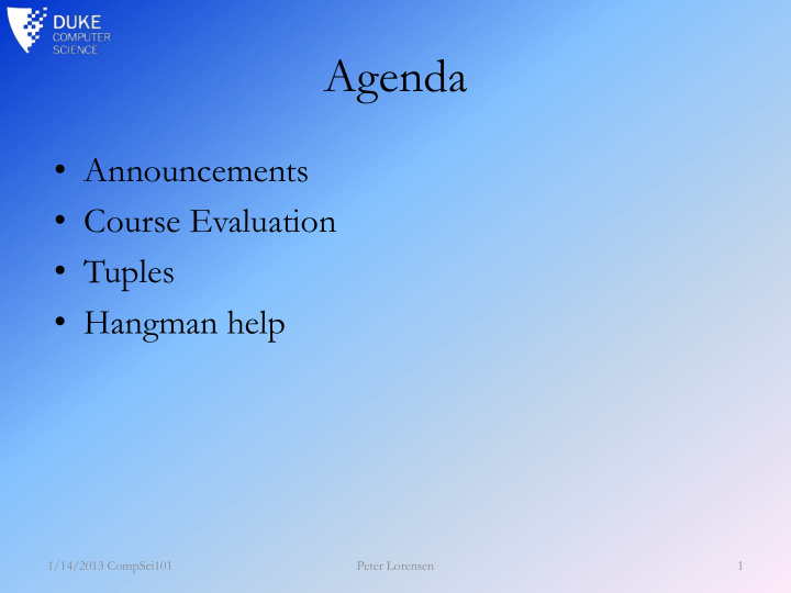 agenda