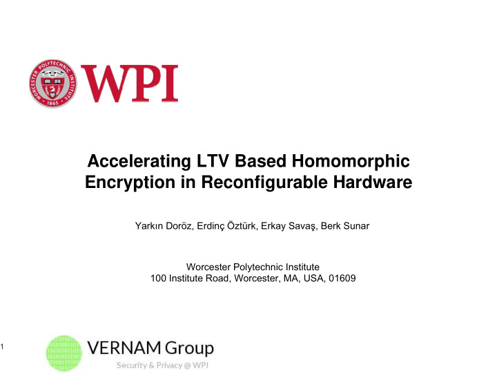 accelerating ltv based homomorphic encryption in