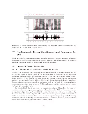17  Applications 2: Recognition/Generation of Continuous In-  puts  While most of the previous