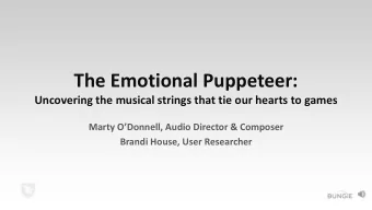 The Emotional Puppeteer:  Uncovering the musical strings that tie our hearts to games Marty
