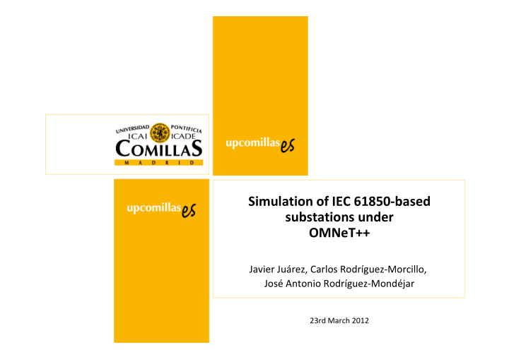 simulation of iec 61850 based substations under omnet