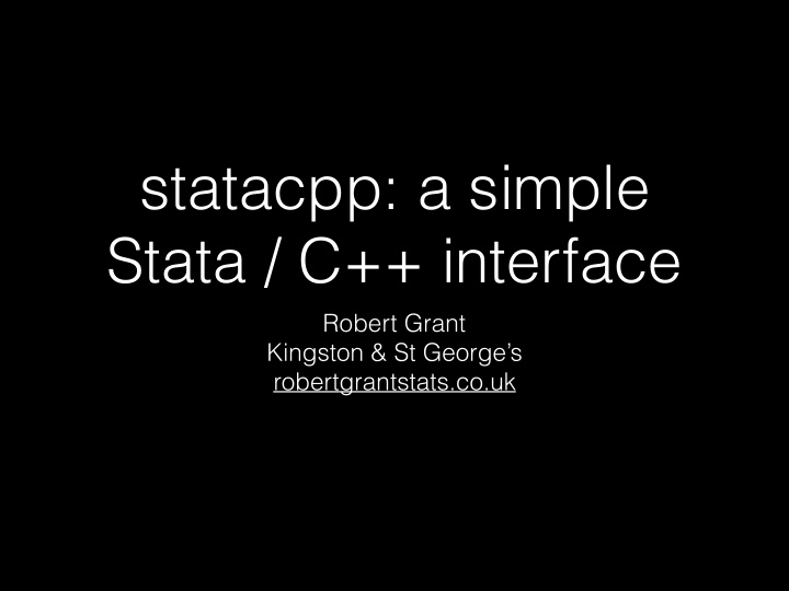 statacpp a simple stata c interface