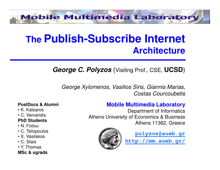 the publish subscribe internet