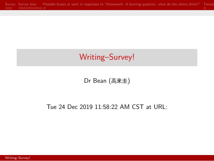 writing survey