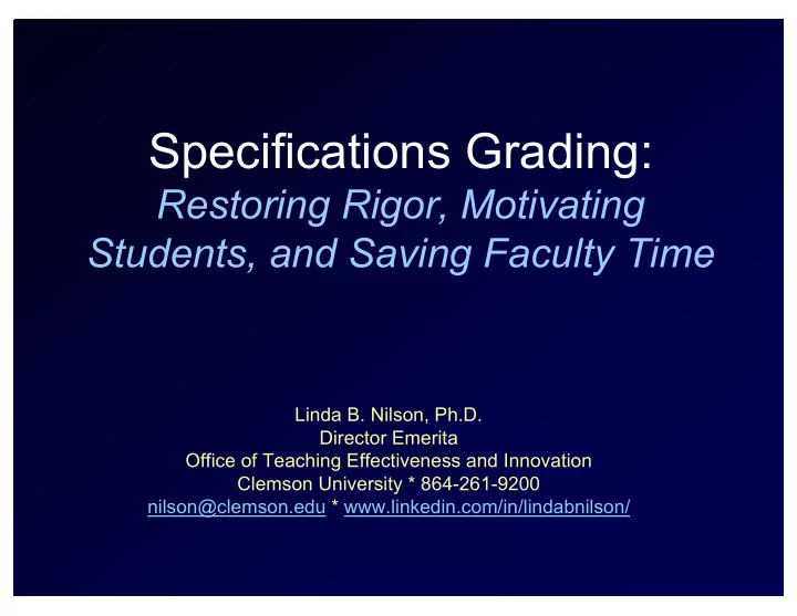 specifications grading