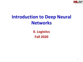 Networks  0. Logistics  Fall 2020  1  Outline  Introduction  Objectives and syllabus