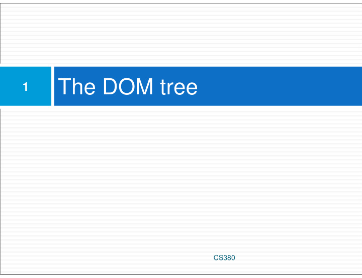 the dom tree