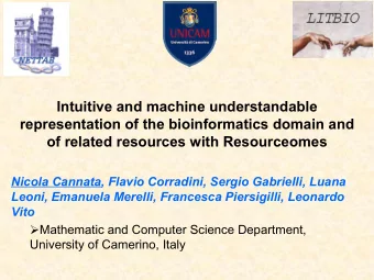 Intuitive and machine understandable  representation of the bioinformatics domain and  of related