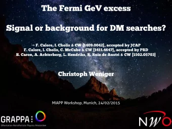 T  h  e  F  e  r  mi  G  e  V  e  x  c  e  s  s  S  i  g  n  a  l  o  r  b  a  c  k  g  r  o  u  n