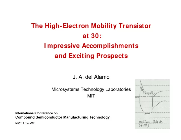 the high electron mobility transistor at 30 i mpressive