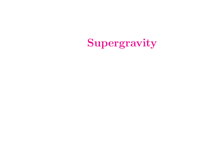 supergravity gravity on shell