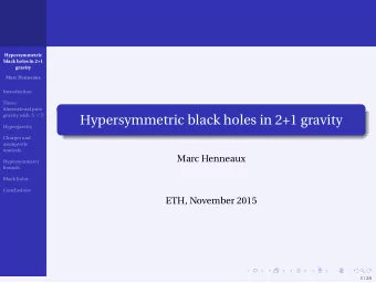 Hypersymmetric black holes in 2+1 gravity  Hypergravity  Charges and  asymptotic  analysis  Marc