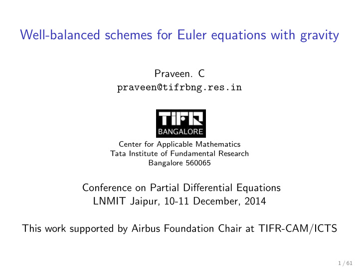 well balanced schemes for euler equations with gravity