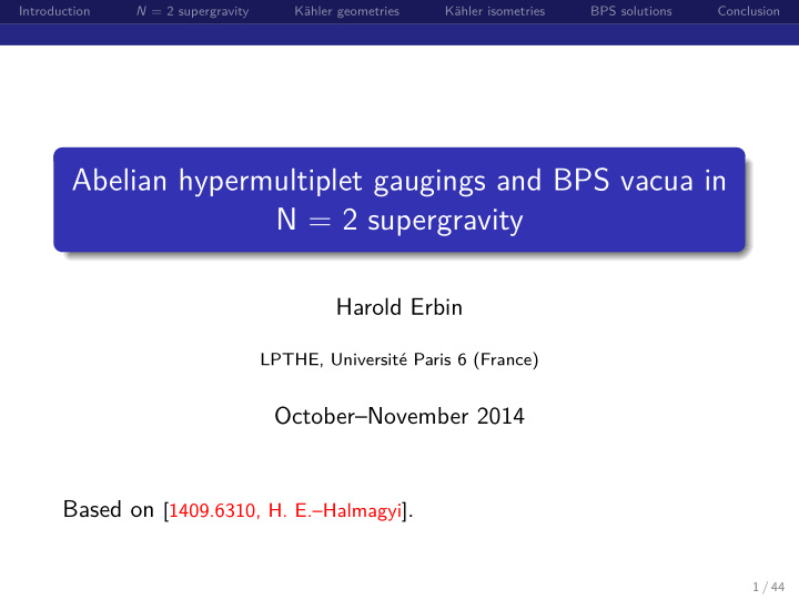 abelian hypermultiplet gaugings and bps vacua in n 2