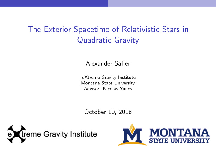 the exterior spacetime of relativistic stars in quadratic