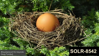 SOLR-8542  #haystackconf EU keynote  Doug Turnbull  We need to step into our time machines