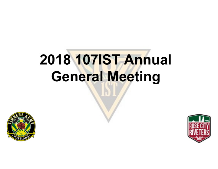 2018 107ist annual general meeting agenda