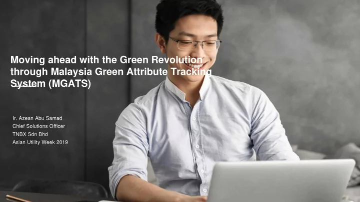 moving ahead with the green revolution