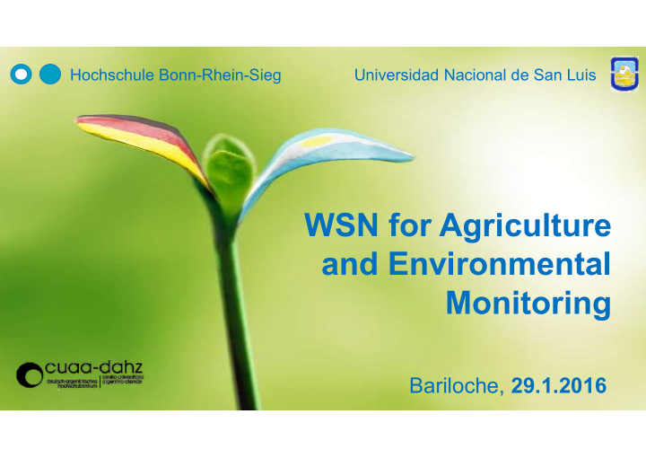 wsn for agriculture wsn for agriculture and environmental