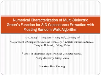 Numer  erica  ical  l Charact  cteriz  erization  ation of Multi  ti-Di  Diel  electri  ectric  c