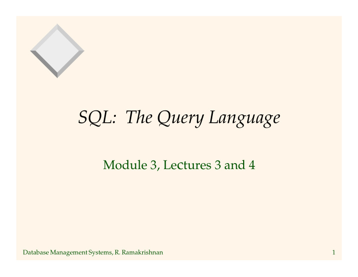 sql the query language