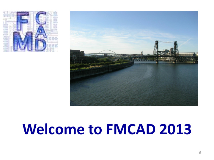 welcome to fmcad 2013