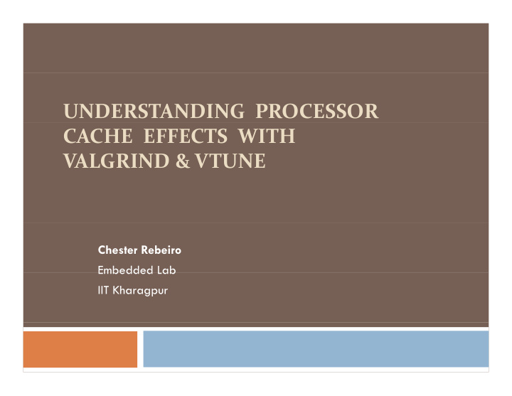 understanding processor cache effects with valgrind vtune