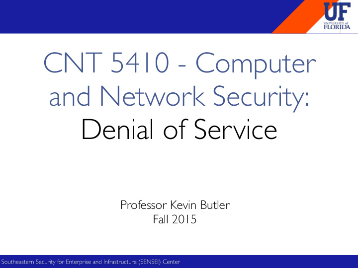 cnt 5410 computer and network security denial of service