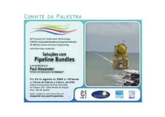 1 - BUNDLE PRODUCT  What do we mean.  Some History  A pipeline bundle is a package of subsea