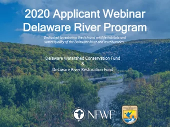 De  Dela  lawa  ware  re Ri  Rive  ver  r Pr  Progr  ogram  am  Dedic  De  icated to  o re