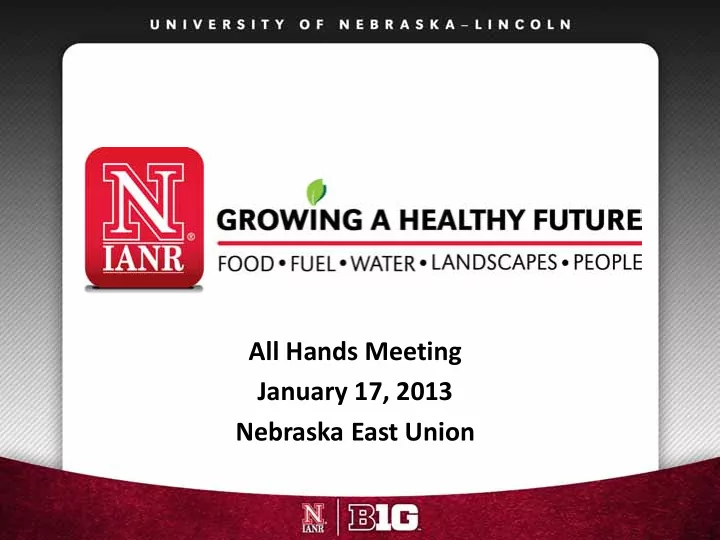 all hands meeting january 17 2013 nebraska east union