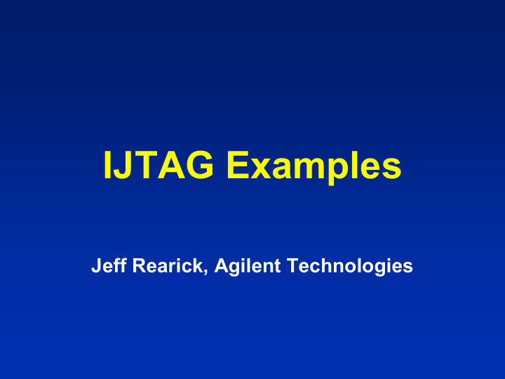 ijtag examples