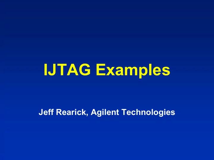 ijtag examples