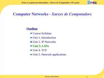 C  o  m  p  u  t  e  r  N  e  t  w  o  r  k  s  -  X  a  r  x  e  s  d  e  C  o  m  p  u  t  a  d