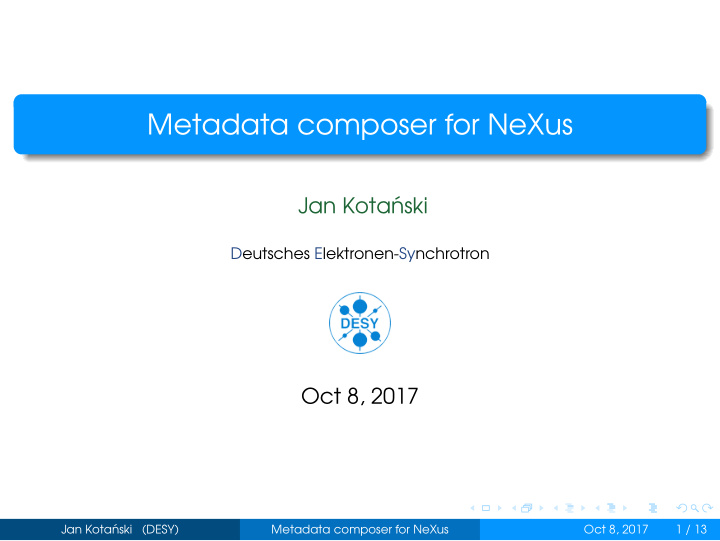 metadata composer for nexus