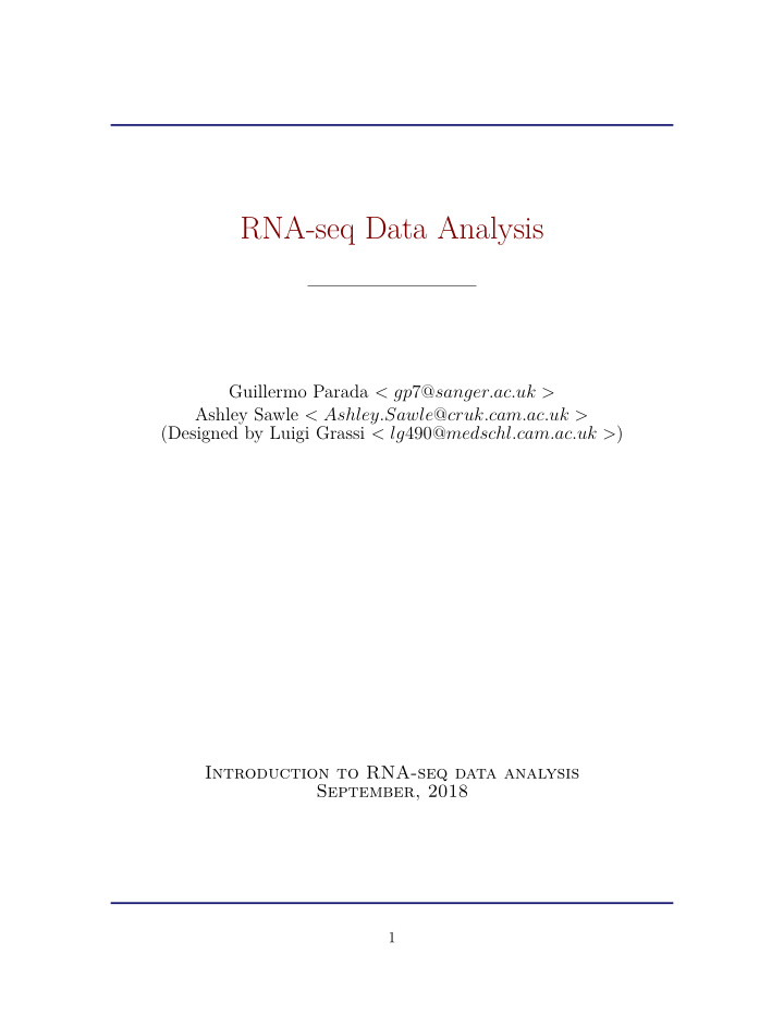 rna seq data analysis