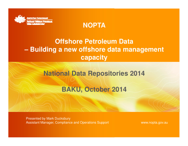 nopta offshore petroleum data building a new offshore