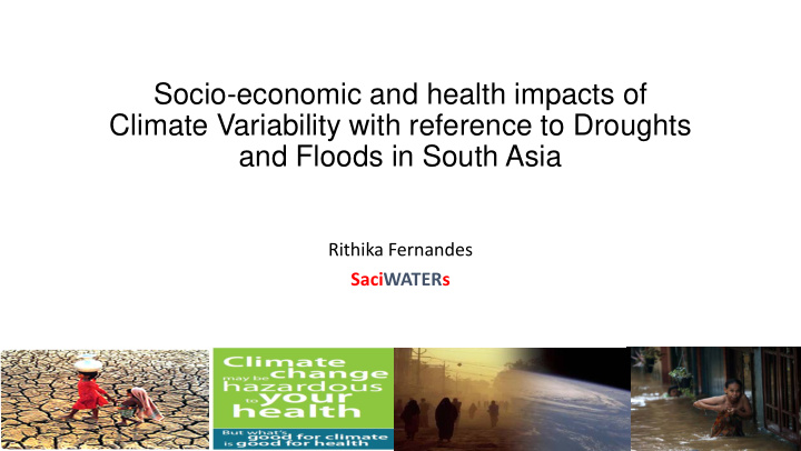 socio economic and health impacts of climate variability