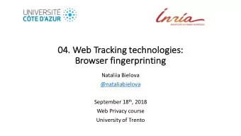04.  04.    Web    Track  cking    tech  chnologies:      Br  Browser