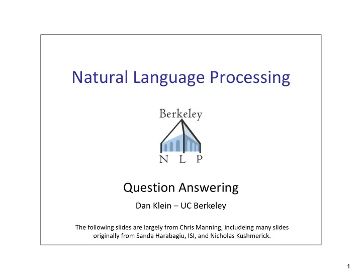 natural language processing