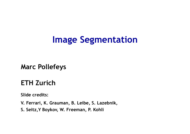 image segmentation